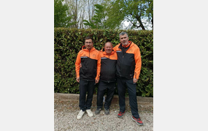 Rudy, Manu et Pascal demi-finaliste triplette Championnat de l'Isère