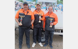 Seb, Rudy et Denis vice champion de l'Isère triplette promotion.