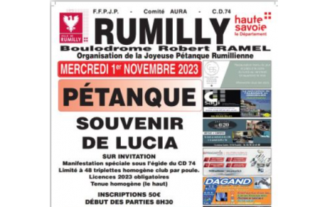 Une belle victoire au Chalenge De Lucia à Rumilly (publié le 02/11/2023)