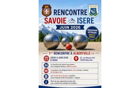 Rencontre Isère-Savoie (publié le 05/06/2026)